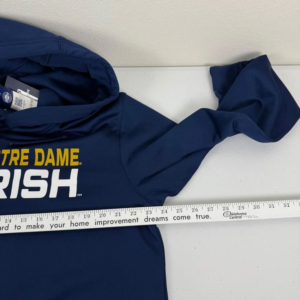 Fanatics Notre Dame Fighting Irish Navy Blue Hoodie Mens Size Large Hoody Fleece - Picture 7 of 8